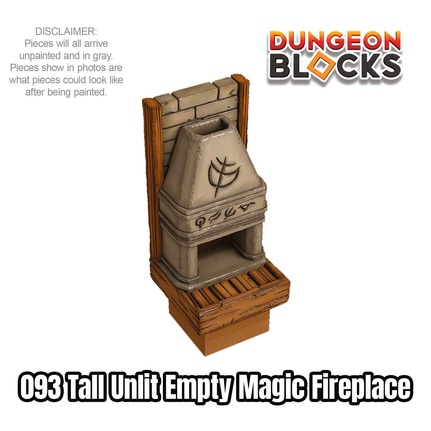 Tall Unlit Magic Fireplace