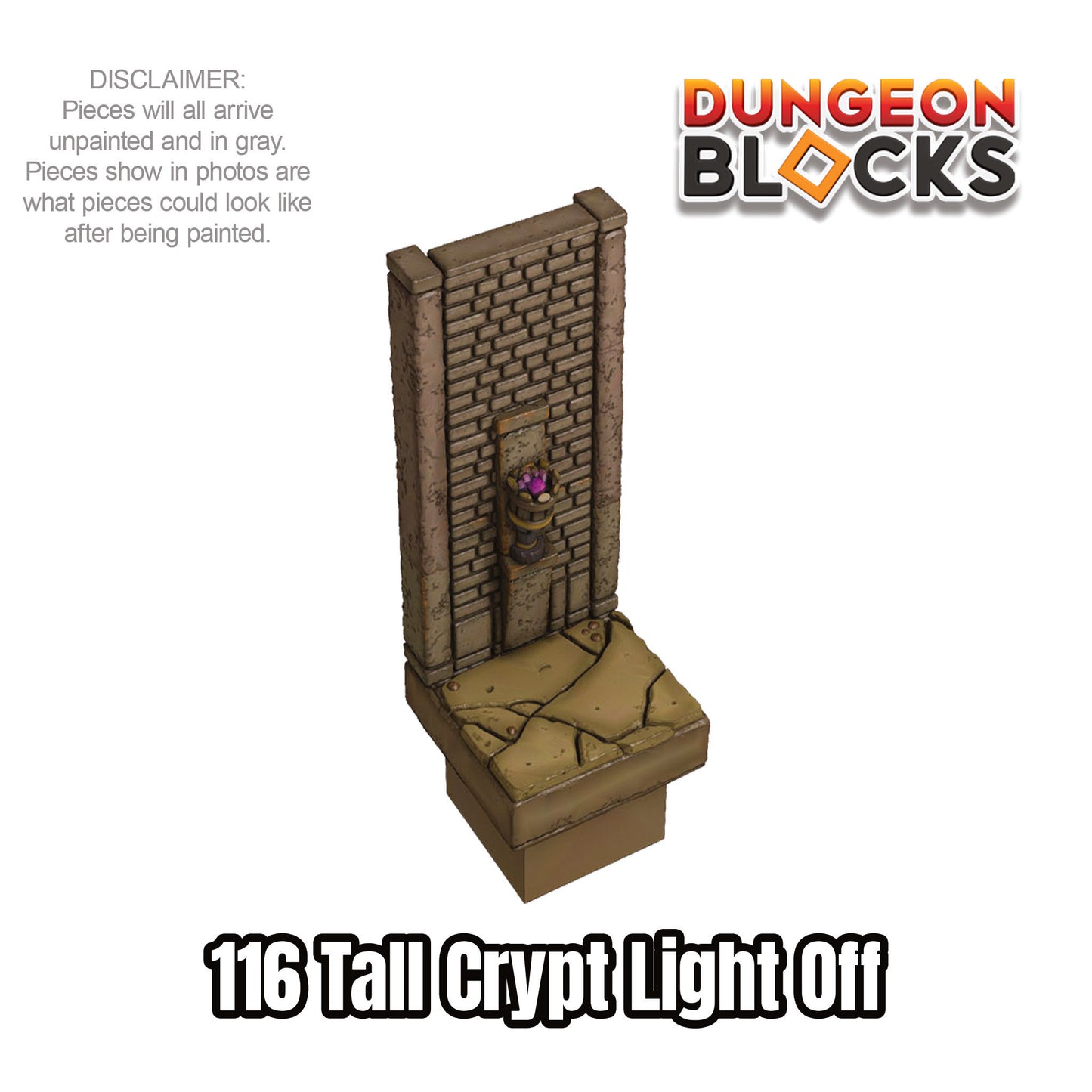 Tall Crypt Wall Light Off