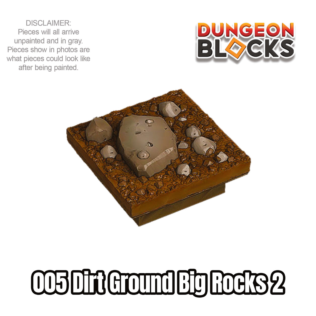 Dirt Ground Big Rocks 2
