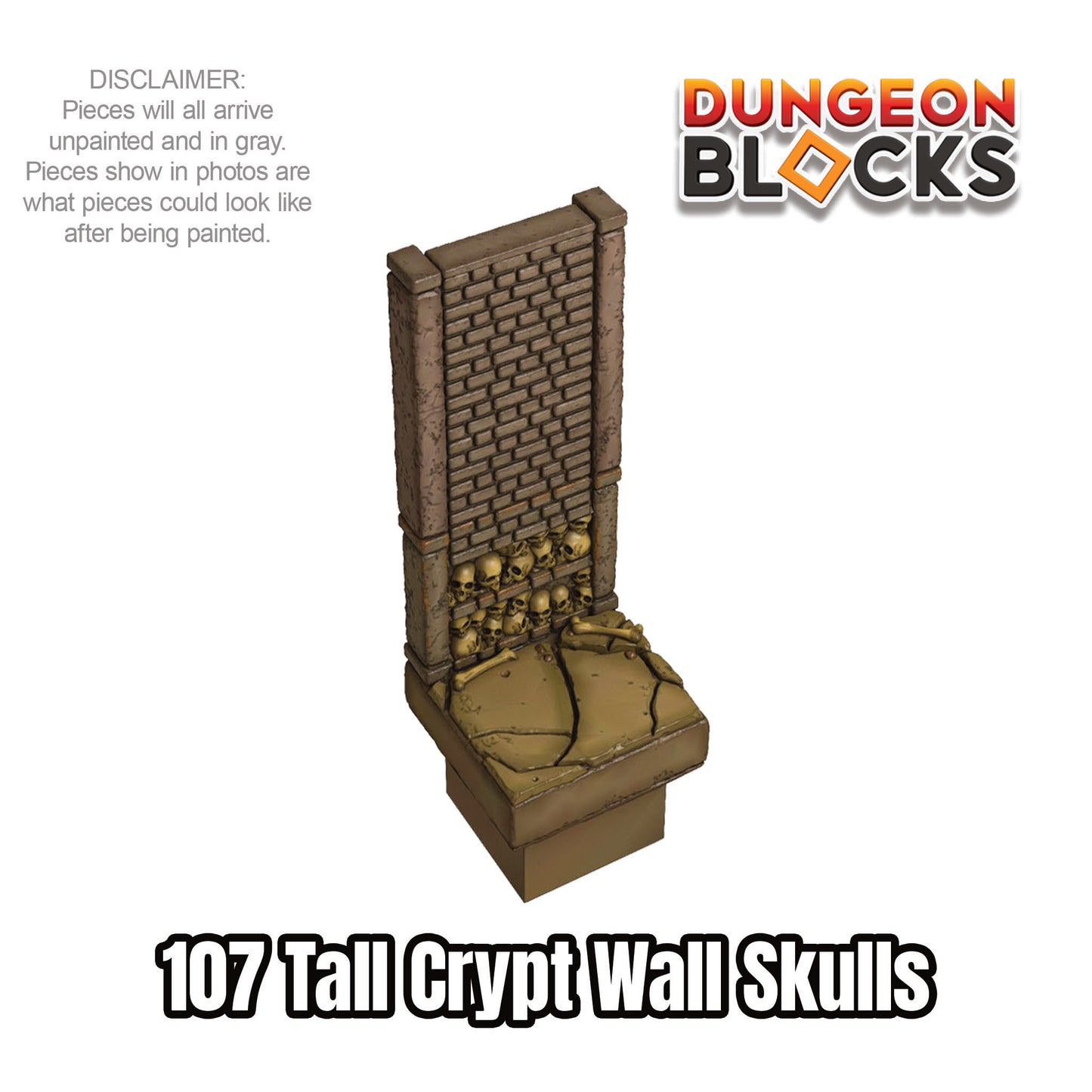 Tall Crypt Wall Skulls