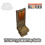Tall Crypt Wall Flag Skulls