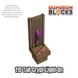 Tall Crypt Wall Light On