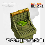 Wall Fountain Skulls