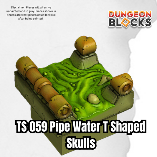 Pipe Water T-Shaped Skulls